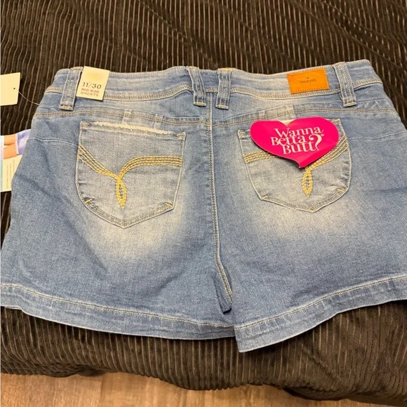 YMI Light Blue Jean Shorts for Women - Picture 3 of 3